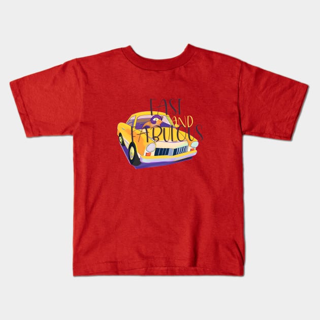 fast and fabulous Kids T-Shirt by tubakubrashop